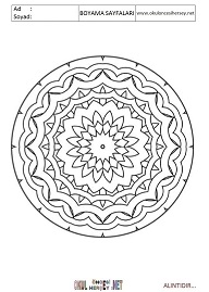 Mandala boyama sayfaları